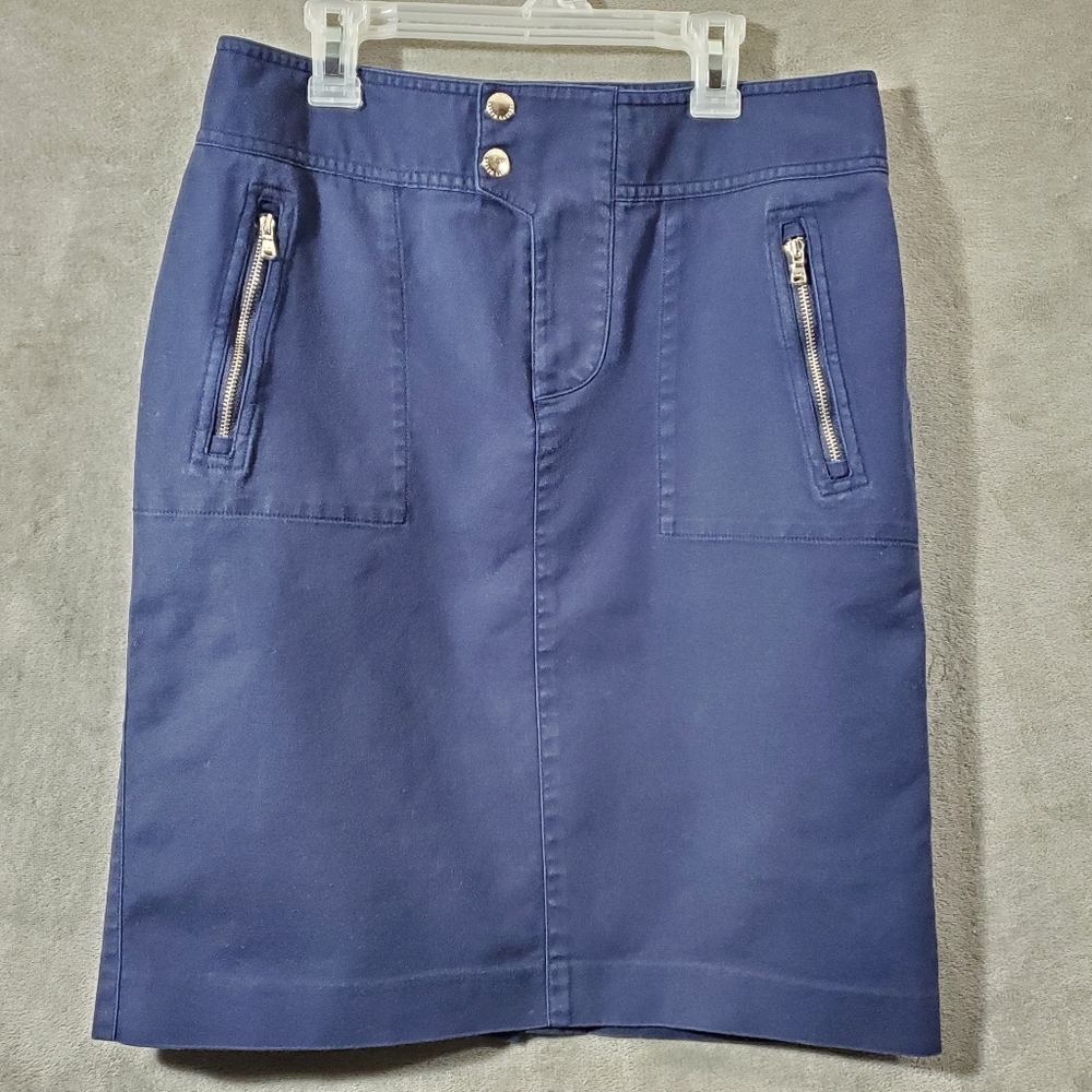 Lauren Ralph Laren Pencil Skirt Navy Blue Size 6